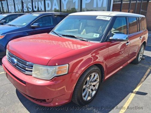 Red 2009 Ford Flex Limited