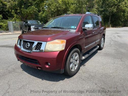 Maroon 2011 Nissan Armada Platinum