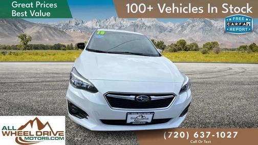 Crystal White Pearl 2018 Subaru Impreza 2.0i Premium