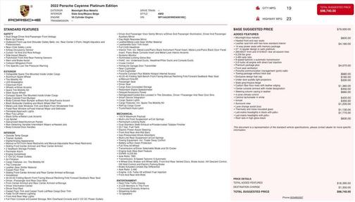 2022 Porsche Cayenne Platinum Edition