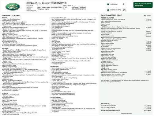 2020 Land Rover Discovery HSE Luxury