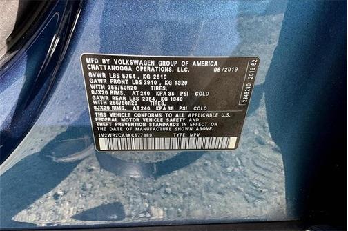 2019 Volkswagen Atlas 3.6L SE w/Technology