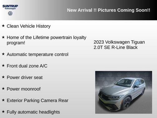Silver Metallic 2023 Volkswagen Tiguan 2.0T SE R-Line Black