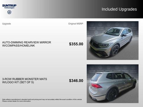 Silver Metallic 2023 Volkswagen Tiguan 2.0T SE R-Line Black