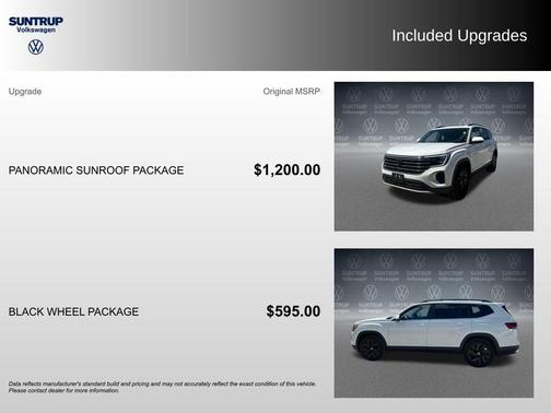 Pure White 2025 Volkswagen Atlas 2.0T SE w/Technology