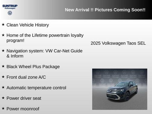 Deep Black Pearl 2025 Volkswagen Taos 1.5T SEL