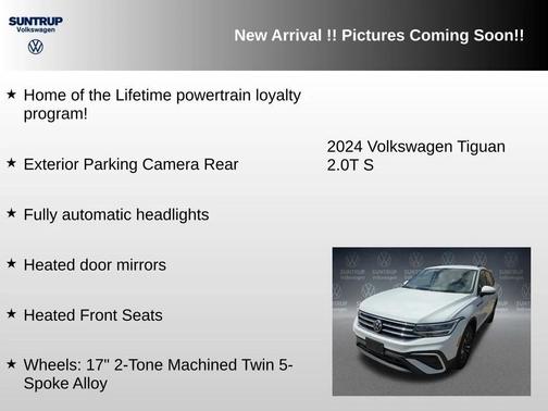 Pure White 2024 Volkswagen Tiguan 2.0T S 4MOTION