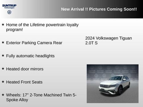 Pure White 2024 Volkswagen Tiguan 2.0T S 4MOTION