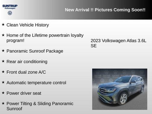 Platinum Gray Metallic 2023 Volkswagen Atlas 3.6L SE w/Technology