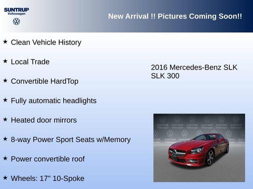 2016 Mercedes-Benz SLK-Class SLK300 Roadster