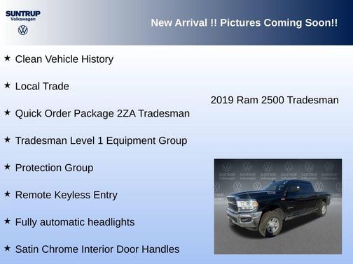 2019 RAM 2500 Tradesman Crew Cab 4x4 6'4' Box
