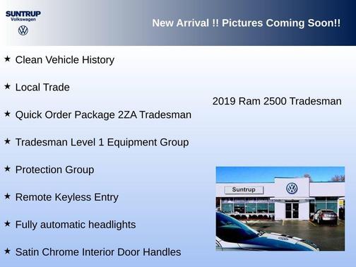 2019 RAM 2500 Tradesman Crew Cab 4x4 6'4' Box