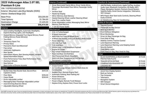 2025 Volkswagen Atlas 2.0T SEL Premium R-Line 4MOTION