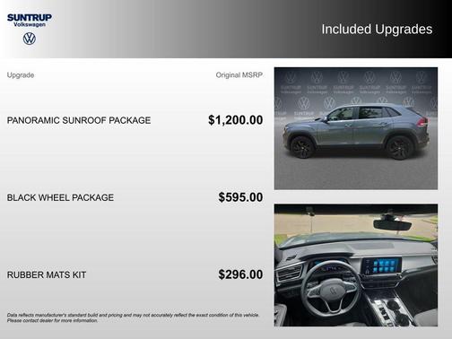 Platinum Gray Metallic 2025 Volkswagen Atlas Cross Sport 2.0T SE w/Technology