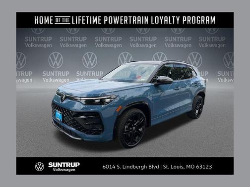 Monterey Blue Pearl w/Deep Black Roof 2025 Volkswagen Tiguan 2.0T SE R-Line Black 4MOTION
