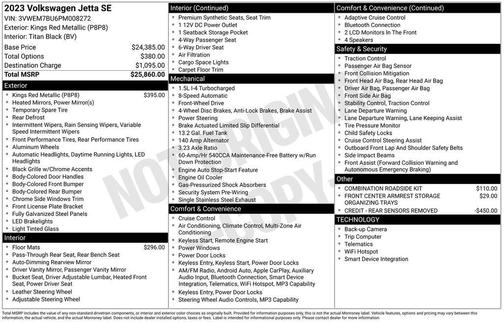 2023 Volkswagen Jetta 1.5T SE