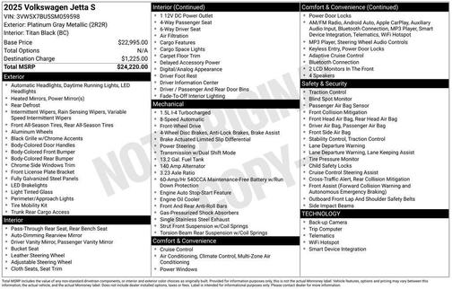 2025 Volkswagen Jetta 1.5T S