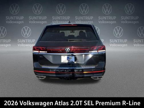 deep black pearl 2026 Volkswagen Atlas 2.0T SEL Premium R-Line 4MOTION