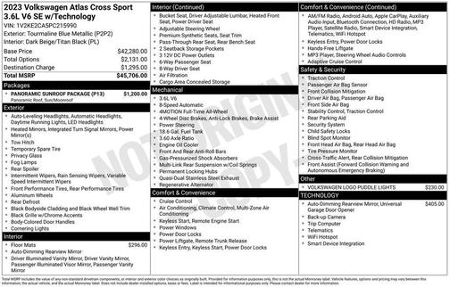 2023 Volkswagen Atlas Cross Sport 3.6L V6 SE w/Technology