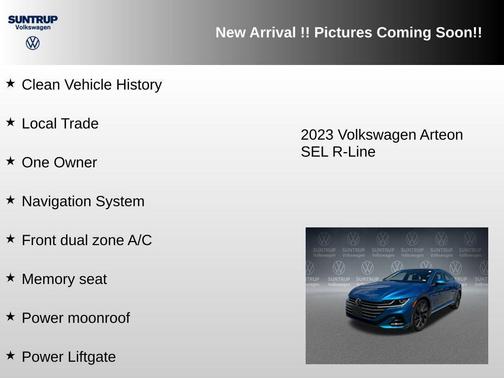 Blue Metallic 2023 Volkswagen Arteon 2.0T SEL R-Line 4MOTION