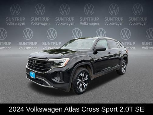 Deep Black Pearl 2024 Volkswagen Atlas Cross Sport 2.0T SE