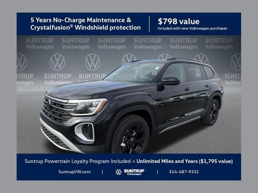 deep black pearl 2026 Volkswagen Atlas Peak Edition