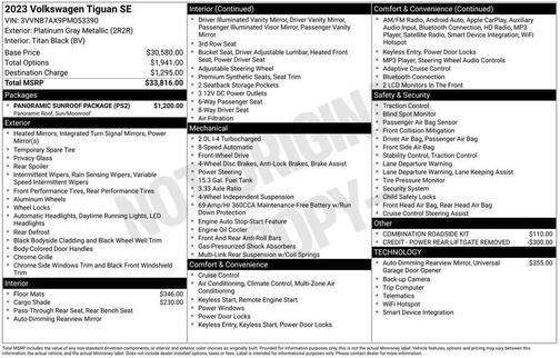 2023 Volkswagen Tiguan 2.0T SE
