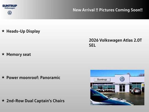 deep black pearl 2026 Volkswagen Atlas 2.0T SEL