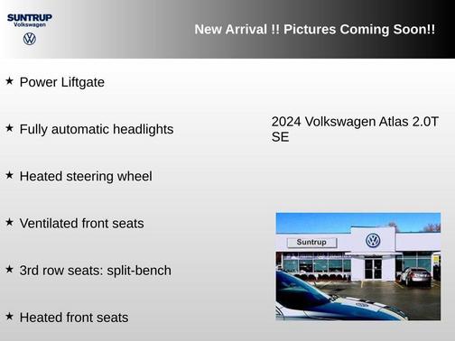 Platinum Gray Metallic 2024 Volkswagen Atlas 2.0T SE w/Technology