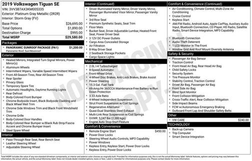 2019 Volkswagen Tiguan 2.0T SE