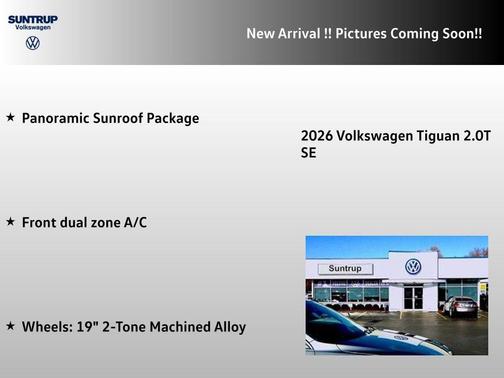 pure white 2026 Volkswagen Tiguan 2.0T SE 4MOTION