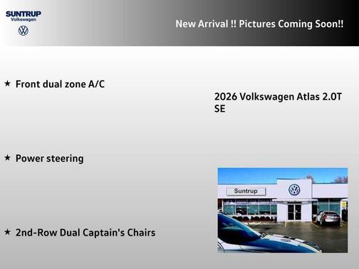 Deep Black Pearl 2026 Volkswagen Atlas 2.0T SE w/Technology 4MOTION