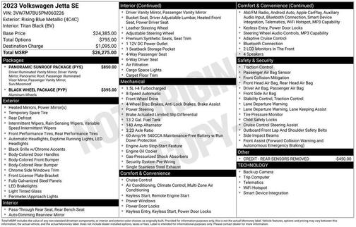 2023 Volkswagen Jetta 1.5T SE
