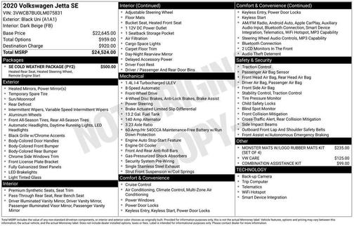 2020 Volkswagen Jetta 1.4T S