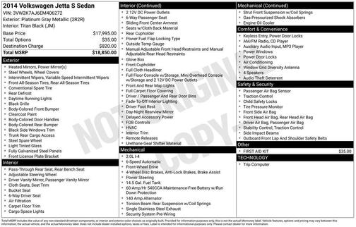 2014 Volkswagen Jetta Auto S