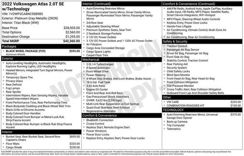 2022 Volkswagen Atlas 2.0T SE w/Technology