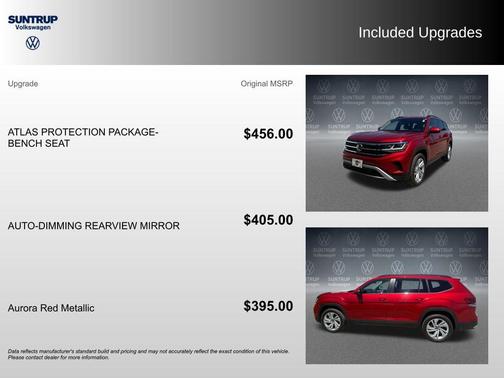 Aurora Red Metallic 2023 Volkswagen Atlas 3.6L SE w/Technology