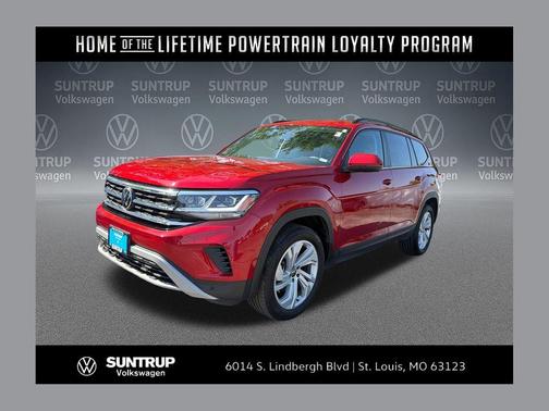 Aurora Red Metallic 2023 Volkswagen Atlas 3.6L SE w/Technology