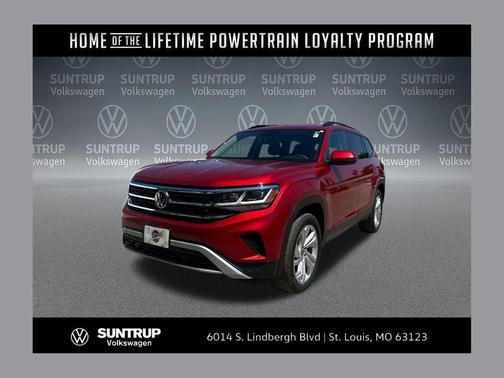 Aurora Red Metallic 2023 Volkswagen Atlas 3.6L SE w/Technology