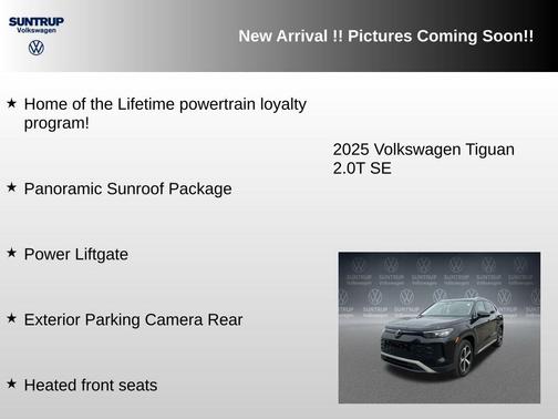 Deep Black Pearl 2025 Volkswagen Tiguan 2.0T SE 4MOTION