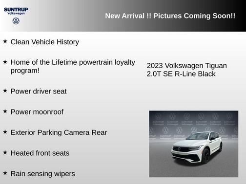 Opal White 2023 Volkswagen Tiguan 2.0T SE R-Line Black