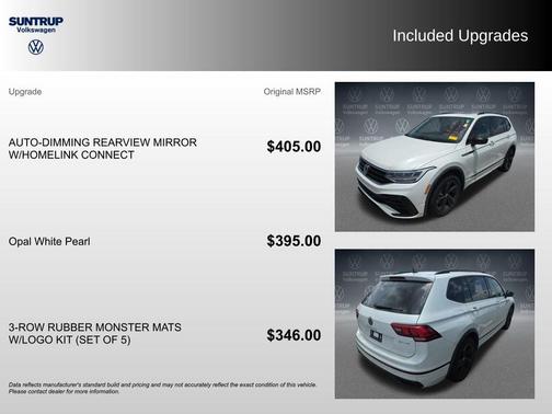 Opal White 2023 Volkswagen Tiguan 2.0T SE R-Line Black