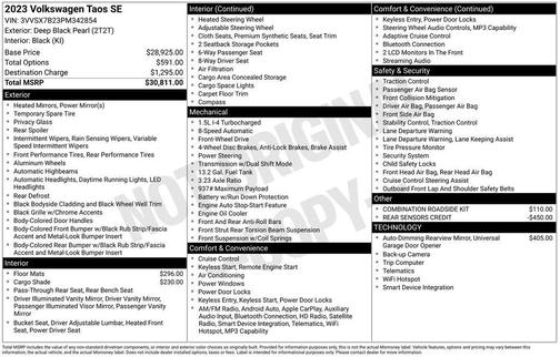 2023 Volkswagen Taos 1.5T SE
