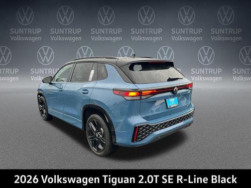 Monterey Blue W/Deep Black Roof 2026 Volkswagen Tiguan 2.0T SE R-Line Black 4MOTION