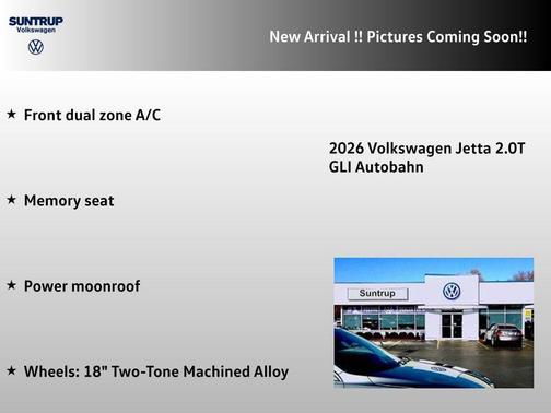 Deep Black Pearl 2026 Volkswagen Jetta GLI 2.0T Autobahn