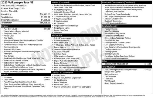2023 Volkswagen Taos 1.5T SE