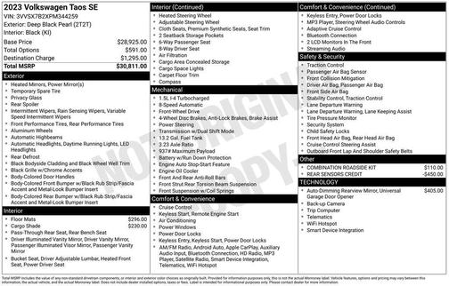 2023 Volkswagen Taos 1.5T SE