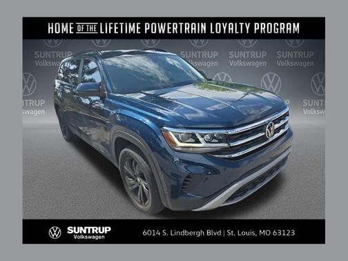 Blue Metallic 2022 Volkswagen Atlas 3.6L SE w/Technology