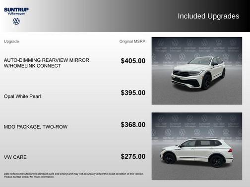 Opal White Pearl 2024 Volkswagen Tiguan 2.0T SE R-Line Black 4MOTION