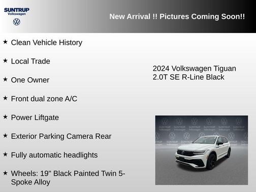 Opal White Pearl 2024 Volkswagen Tiguan 2.0T SE R-Line Black 4MOTION
